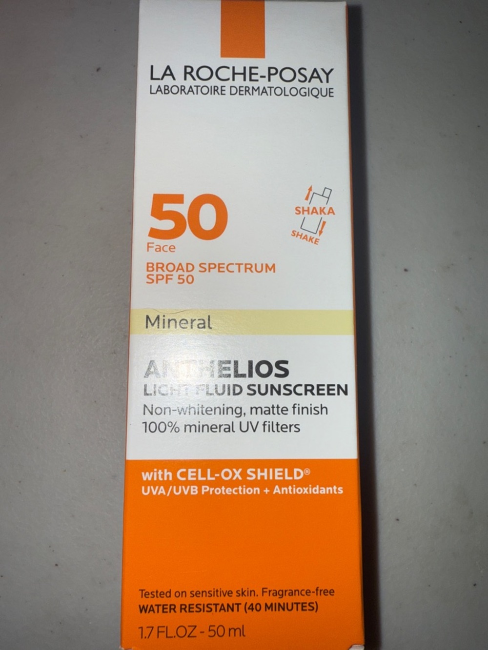 La Roche-Posay Anthelios Mineral SPF 50 Face Sunscreen - White/Orange